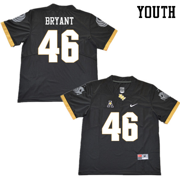 Youth #46 Davonchae Bryant UCF Knights College Football Jerseys Sale-Black - Click Image to Close